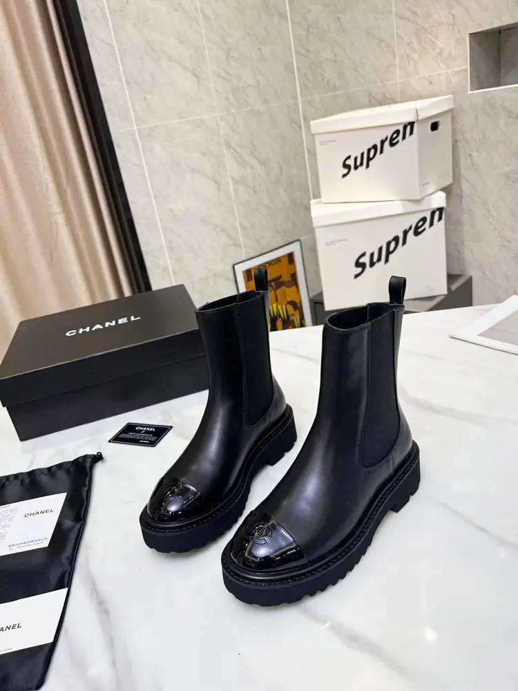 Chanel ankle boots original mold Double-sided elastic design