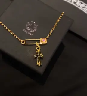 Chrome Hearts gold-tone cross necklace