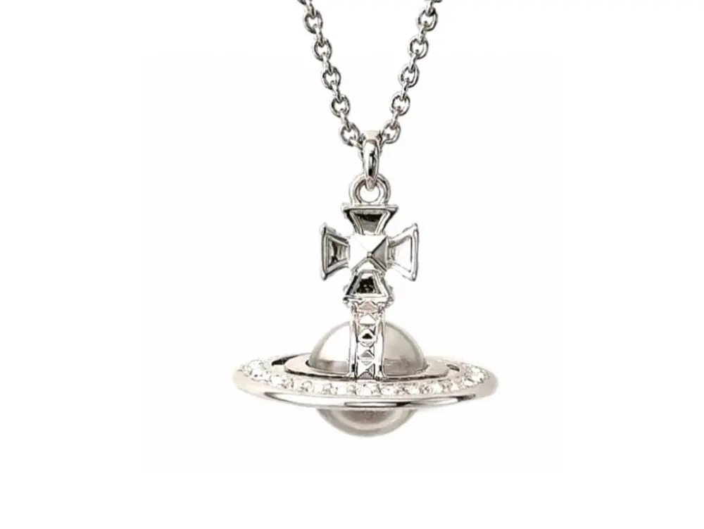 Vivienne Westwood 3D transparent Saturn necklace