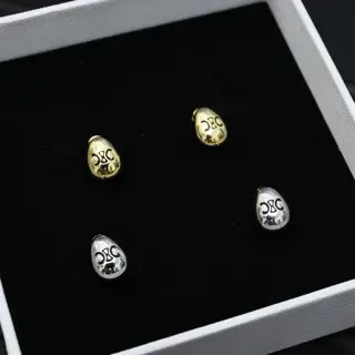 Celine Arc de Triomphe new small gold bean earrings