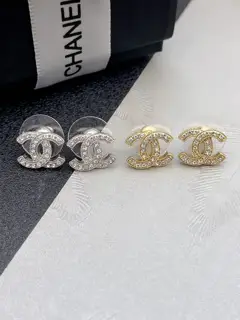 Chanel mini cc earrings
