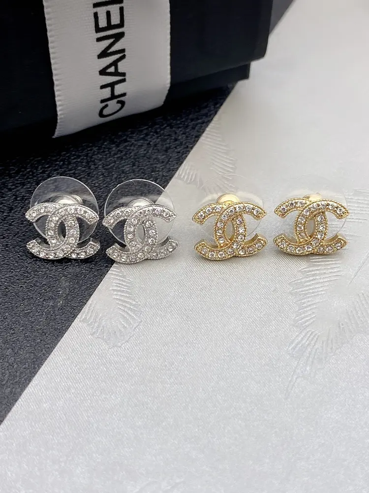Chanel mini cc earrings