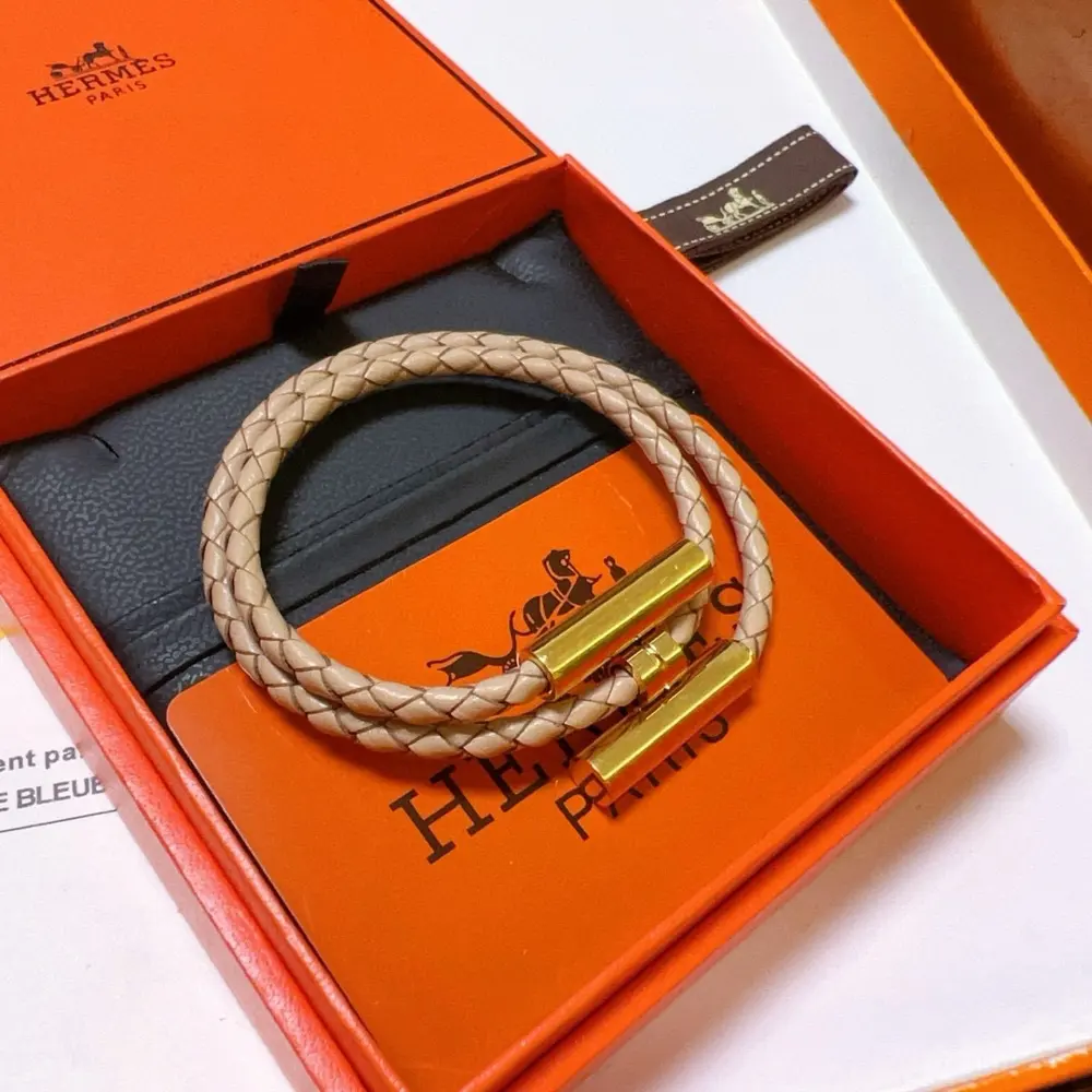 New Hermes bracelet braided bracelet thickened version gold version. High-end precision