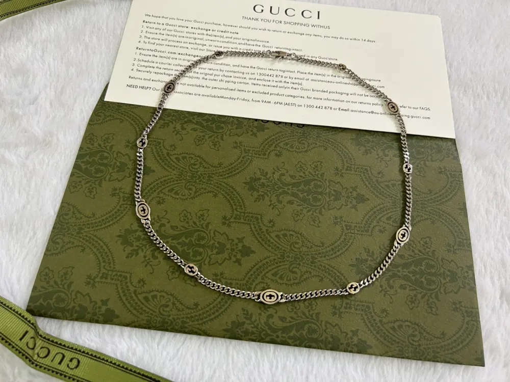 Gucci Double G Epoxy Necklace