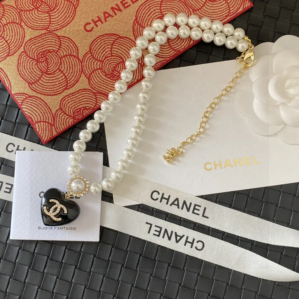 Chanel vintage letter necklace
