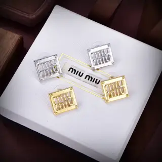 miumiu letter metal necklace bracelet The same brass material as the counter