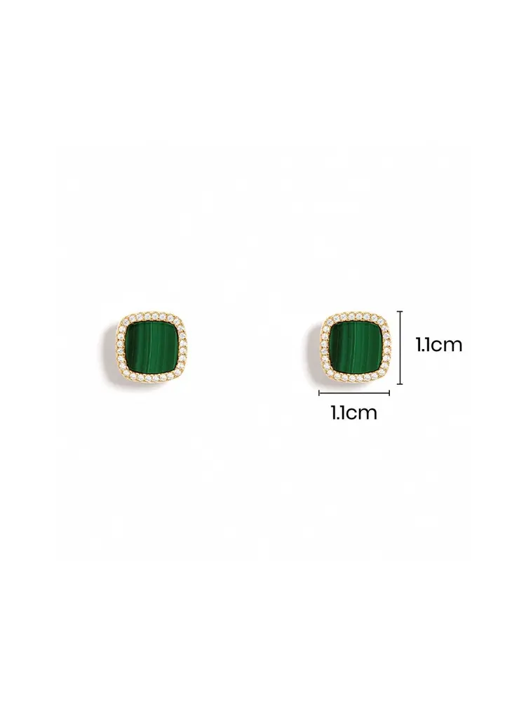 APM Monaco Malachite earrings