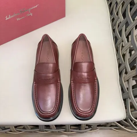 Salvatore Ferragamo men’s leather shoes. Uppers