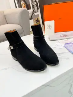 Hermès classic buckle flat boots