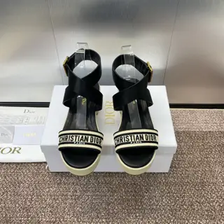 Dior 2024 Spring/Summer new iviera Dway cross-strap high-heeled women’s shoes CD letter logo
