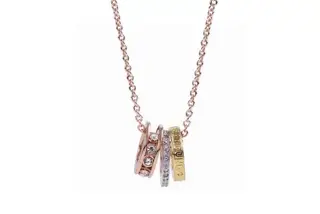 Swarovski Three-color Love Flowing Clavicle Necklace