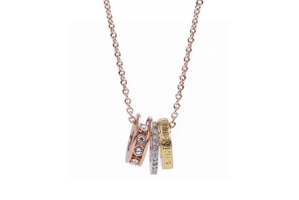 Swarovski Three-color Love Flowing Clavicle Necklace