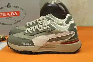 Prada Italian men’s shoes are featured on the cover of the quarterly fashion magazine