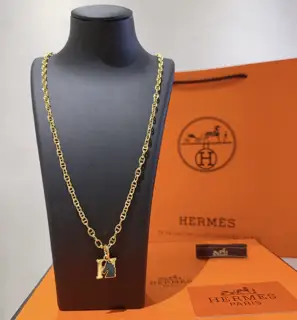 HERMES Necklace Pig Nose Necklace Series Jewelry Imported Customization. High-end Chain
