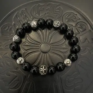 Chrome Hearts Classic Retro Multi-element Obsidian Bracelet