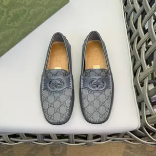 Gucci Loafers|Top quality|Original Double G embossed cowhide fabric|Inner lining and