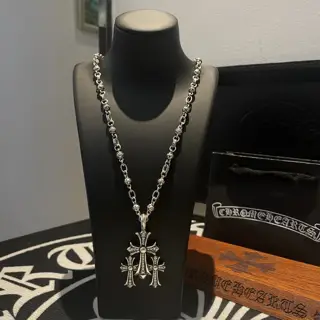 Chrome Hearts cross flower ball necklace
