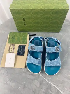 Gucci monogram canvas sandals