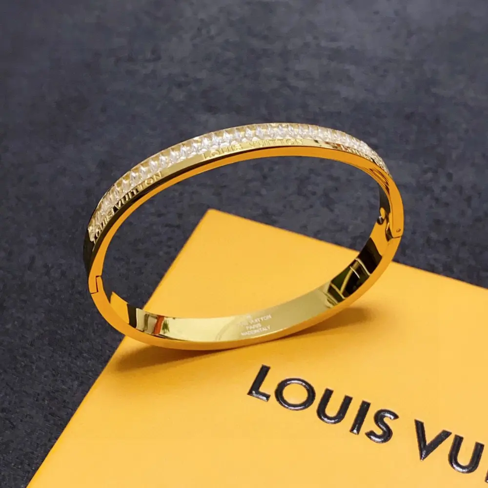 Louis Vuitton monogrammed unisex bracelet with diamonds