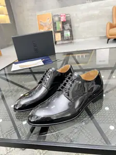 Burberry Dior formal leather shoes with patterned toe cap