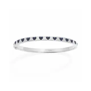 Apm monaco blue silver heart bracelet