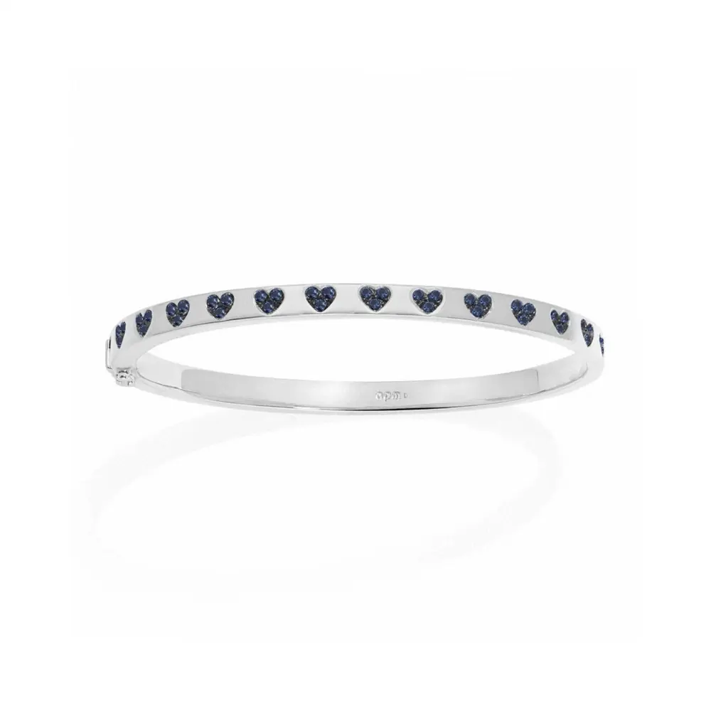 Apm monaco blue silver heart bracelet