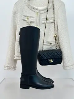 Chanel Double C Thick Heel Knight Boots