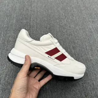 Bally Calfskin Contrast Stripe Strap Casual Sneaker