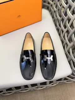Hermès high-end men’s driving shoes/loafers|Selected original imported cowhide|Thick and