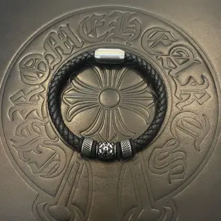 Chrome Hearts Classic Vintage Leather Bracelet