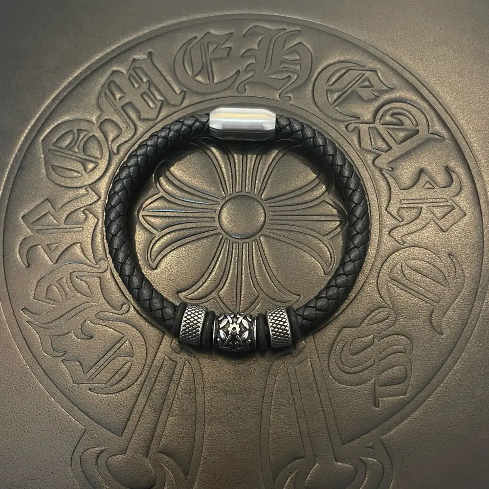 Chrome Hearts Classic Vintage Leather Bracelet