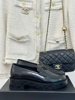 Chanel Double C Buckle Thick-soled Loafers