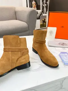 Hermès classic buckle flat boots