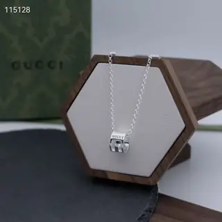 Gucci classic hollow cylindrical pendant necklace