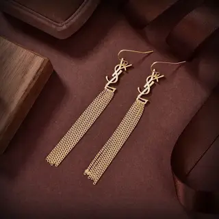 Yves Saint Laurent Tassel Chain Earrings