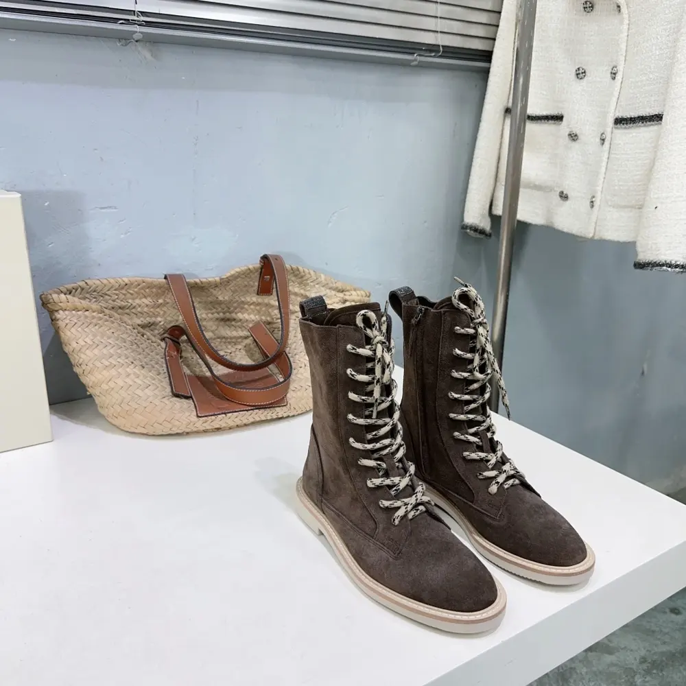 Brunello Cucinelli new lace-up Martin boots