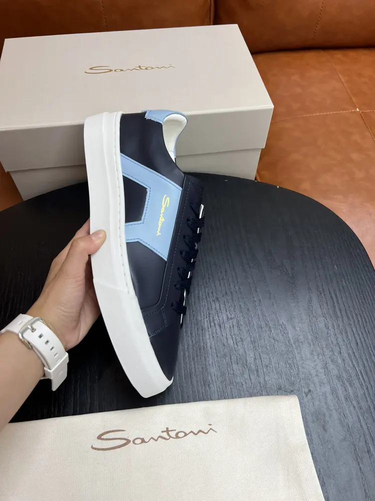Santoni Italian men’s handmade calfskin shoes