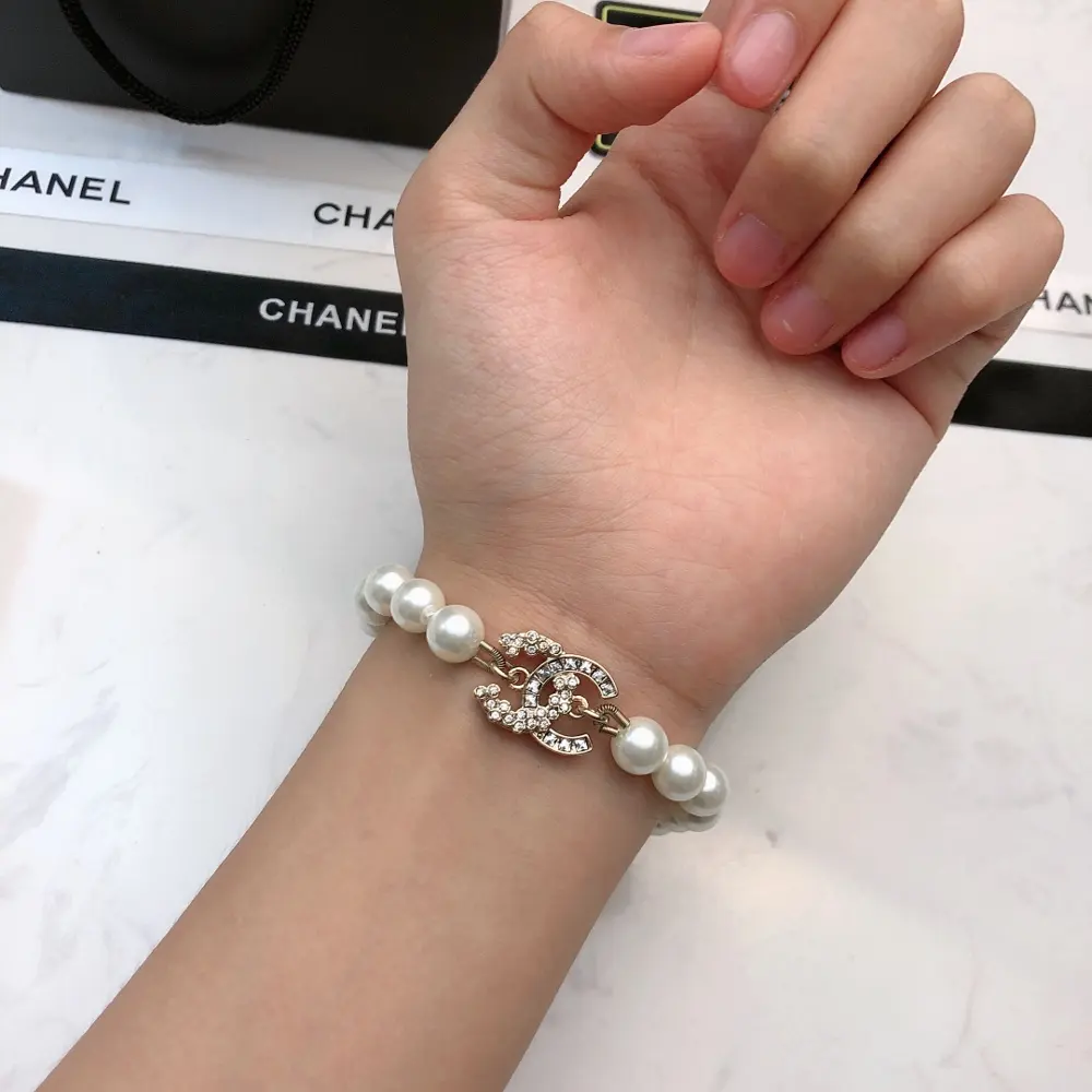 Chanel Classic Double C Pearl Bracelet