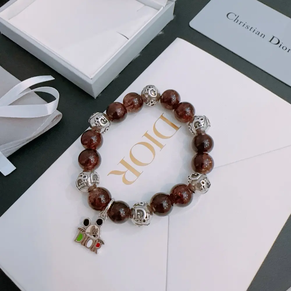 Counter-made version DIOR multi-element agate Thai silver style bracelet G-Dragon star same