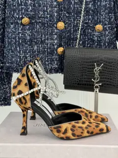 Jimmy Choo|Jimmy Choo classic rhinestone chain high heels