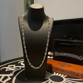 Chrome Hearts Classic Vintage Cross Flower Ball Necklace
