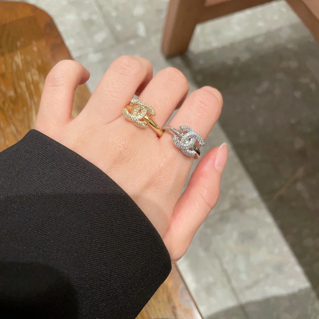 Chanel Double C diamond-studded ring