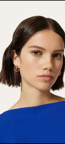 Valentino C-shaped diamond earrings