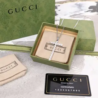 Gucci Double G Cross Necklace Size: 60