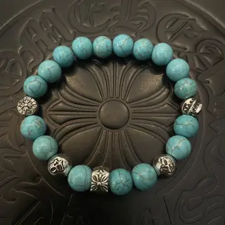 Chrome Hearts classic retro multi-element turquoise bracelet