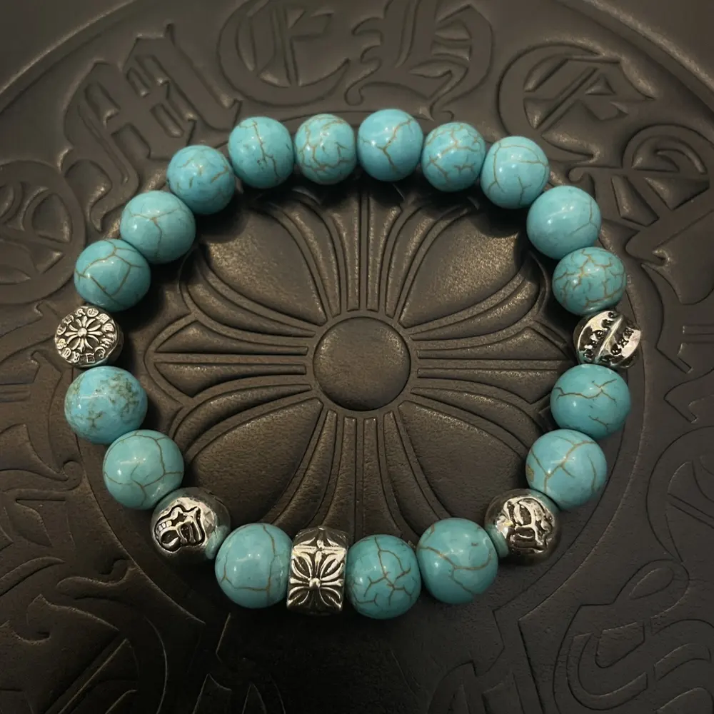 Chrome Hearts classic retro multi-element turquoise bracelet