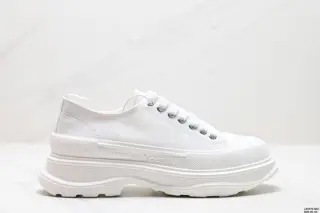 High quality McQueen canvas shoes Alexander McQueen new color thick-soled canvas shoes