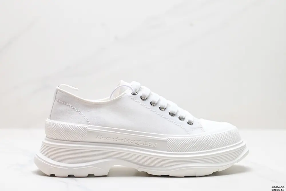 High quality McQueen canvas shoes Alexander McQueen new color thick-soled canvas shoes
