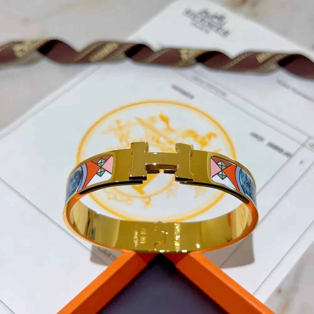 Hermes bracelet v gold original custom Hermes bracelet enamel craftsmanship is too