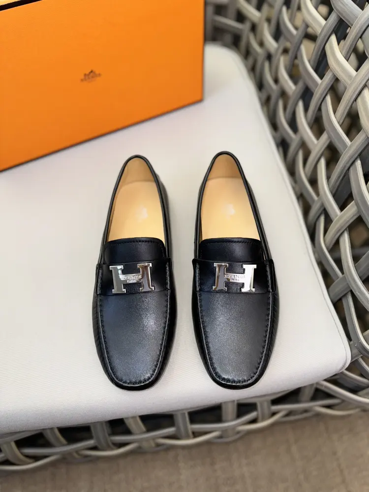 Hermès high-end men’s driving shoes/loafers|Selected original imported cowhide|Thick and